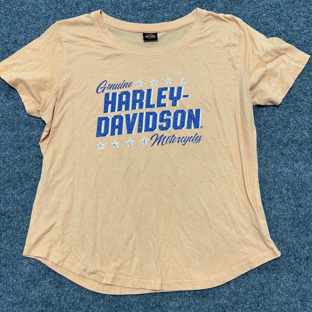 Harley-Davidson T-Shirt Womens Size M Orange Wildcat Kentucky Graphic Biker Tee